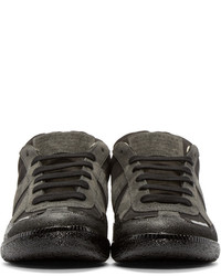 dunkelgraue niedrige Sneakers von Maison Margiela