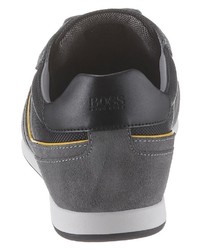 dunkelgraue niedrige Sneakers von BOSS