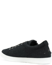 dunkelgraue niedrige Sneakers von Jimmy Choo