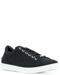 dunkelgraue niedrige Sneakers von Jimmy Choo