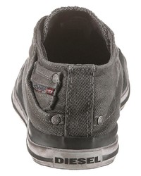 dunkelgraue niedrige Sneakers von Diesel