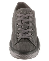 dunkelgraue niedrige Sneakers von Diesel