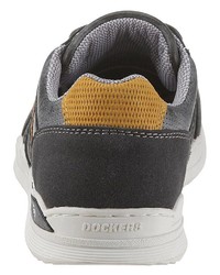 dunkelgraue niedrige Sneakers von Dockers by Gerli