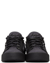 dunkelgraue niedrige Sneakers von Giuseppe Zanotti