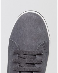 dunkelgraue niedrige Sneakers von Fred Perry