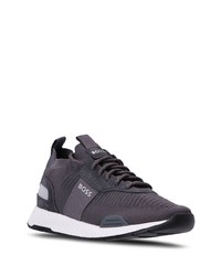 dunkelgraue niedrige Sneakers von BOSS