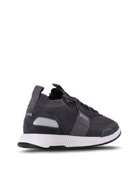 dunkelgraue niedrige Sneakers von BOSS