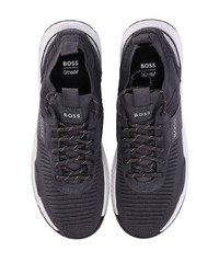 dunkelgraue niedrige Sneakers von BOSS