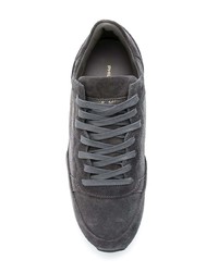 dunkelgraue niedrige Sneakers von Philippe Model