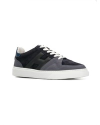 dunkelgraue niedrige Sneakers von Hogan