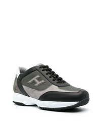 dunkelgraue niedrige Sneakers von Hogan