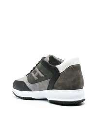 dunkelgraue niedrige Sneakers von Hogan