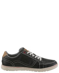 dunkelgraue niedrige Sneakers von Mustang Shoes