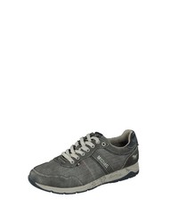 dunkelgraue niedrige Sneakers von Mustang Shoes