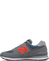 dunkelgraue niedrige Sneakers von New Balance