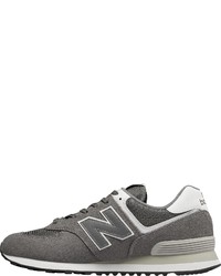 dunkelgraue niedrige Sneakers von New Balance