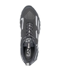 dunkelgraue niedrige Sneakers von Ea7 Emporio Armani