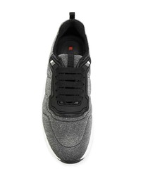 dunkelgraue niedrige Sneakers von Prada