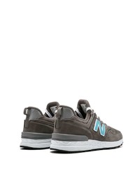 dunkelgraue niedrige Sneakers von New Balance