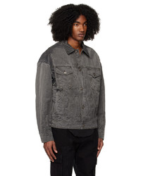 dunkelgraue Shirtjacke aus Nylon von Juun.J