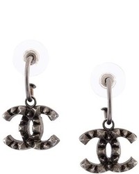 dunkelgraue Ohrringe von Chanel