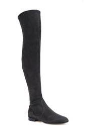 dunkelgraue Overknee Stiefel von Gianvito Rossi