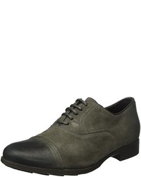 dunkelgraue Oxford Schuhe von Geox