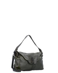 dunkelgraue Satchel-Tasche aus Leder von Caterina Lucchi