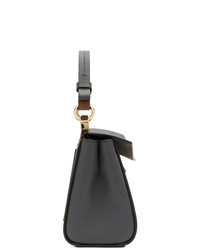 dunkelgraue Satchel-Tasche aus Leder von Givenchy