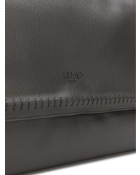 dunkelgraue Satchel-Tasche aus Leder von Liu Jo