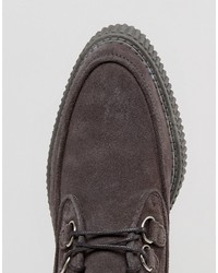 dunkelgraue Schuhe aus Wildleder von Asos