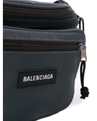 dunkelgraue Segeltuch Bauchtasche von Balenciaga