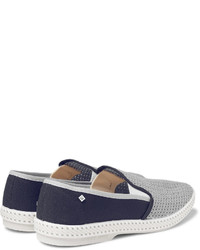 dunkelgraue Segeltuch Espadrilles von Rivieras