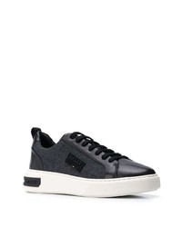 dunkelgraue Segeltuch niedrige Sneakers von Bally