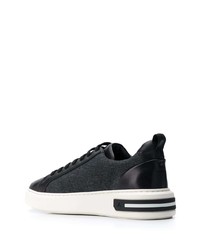 dunkelgraue Segeltuch niedrige Sneakers von Bally