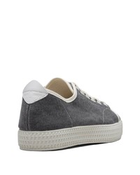 dunkelgraue Segeltuch niedrige Sneakers von Car Shoe