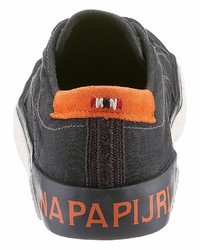 dunkelgraue Segeltuch niedrige Sneakers von Napapijri