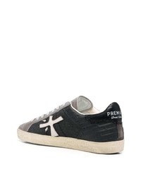 dunkelgraue Segeltuch niedrige Sneakers von Premiata