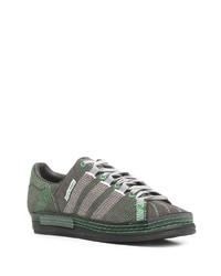 dunkelgraue Segeltuch niedrige Sneakers von adidas by Craig Green