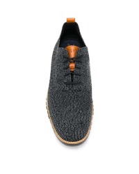 dunkelgraue Segeltuch Oxford Schuhe von Cole Haan