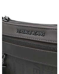 dunkelgraue Segeltuch Umhängetasche von Versace Jeans