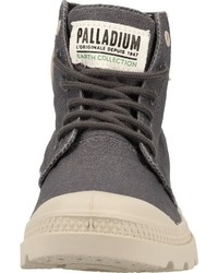 dunkelgraue Segeltucharbeitsstiefel von Palladium