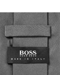 dunkelgraue Seidekrawatte von Hugo Boss