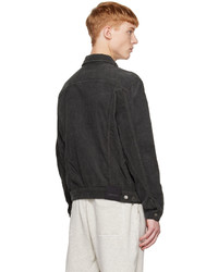 dunkelgraue Shirtjacke aus Cord von Tom Ford