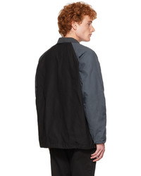 dunkelgraue Shirtjacke mit Flicken von YMC