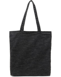 dunkelgraue Shopper Tasche aus Jeans