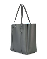 dunkelgraue Shopper Tasche aus Leder von Balenciaga