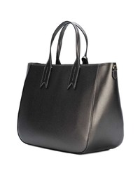 dunkelgraue Shopper Tasche aus Leder von Emporio Armani