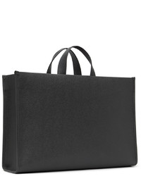 dunkelgraue Shopper Tasche aus Leder von Thom Browne