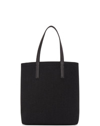 dunkelgraue Shopper Tasche aus Leder von Thom Browne
